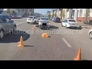 Мотоциклист попал в серьезное ДТП с автомобилем на улице Советской